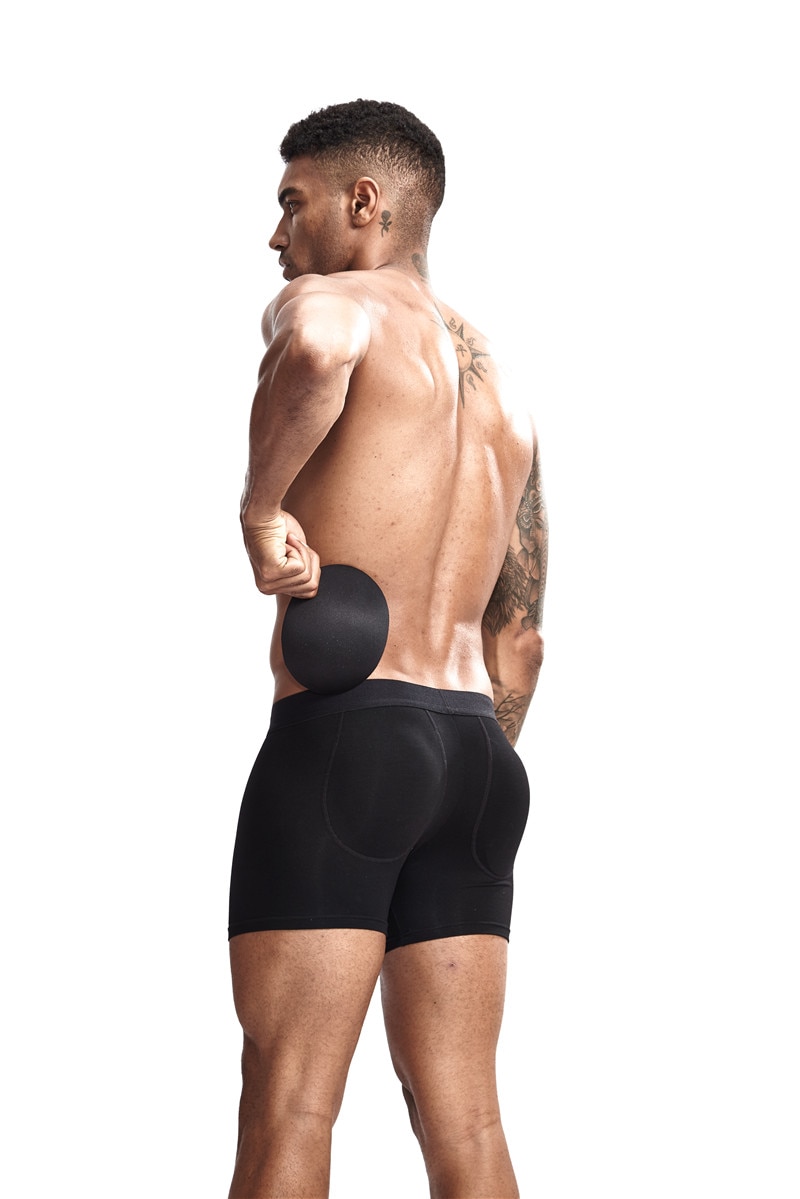 1PUSH-UP boxerky s vložkami pro sexy zadek BLACK